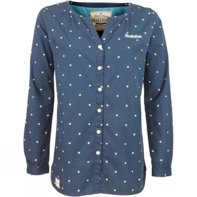 Camisa Brakeburn Dandyland Mujer - Azul Marino - Chile WUG475831